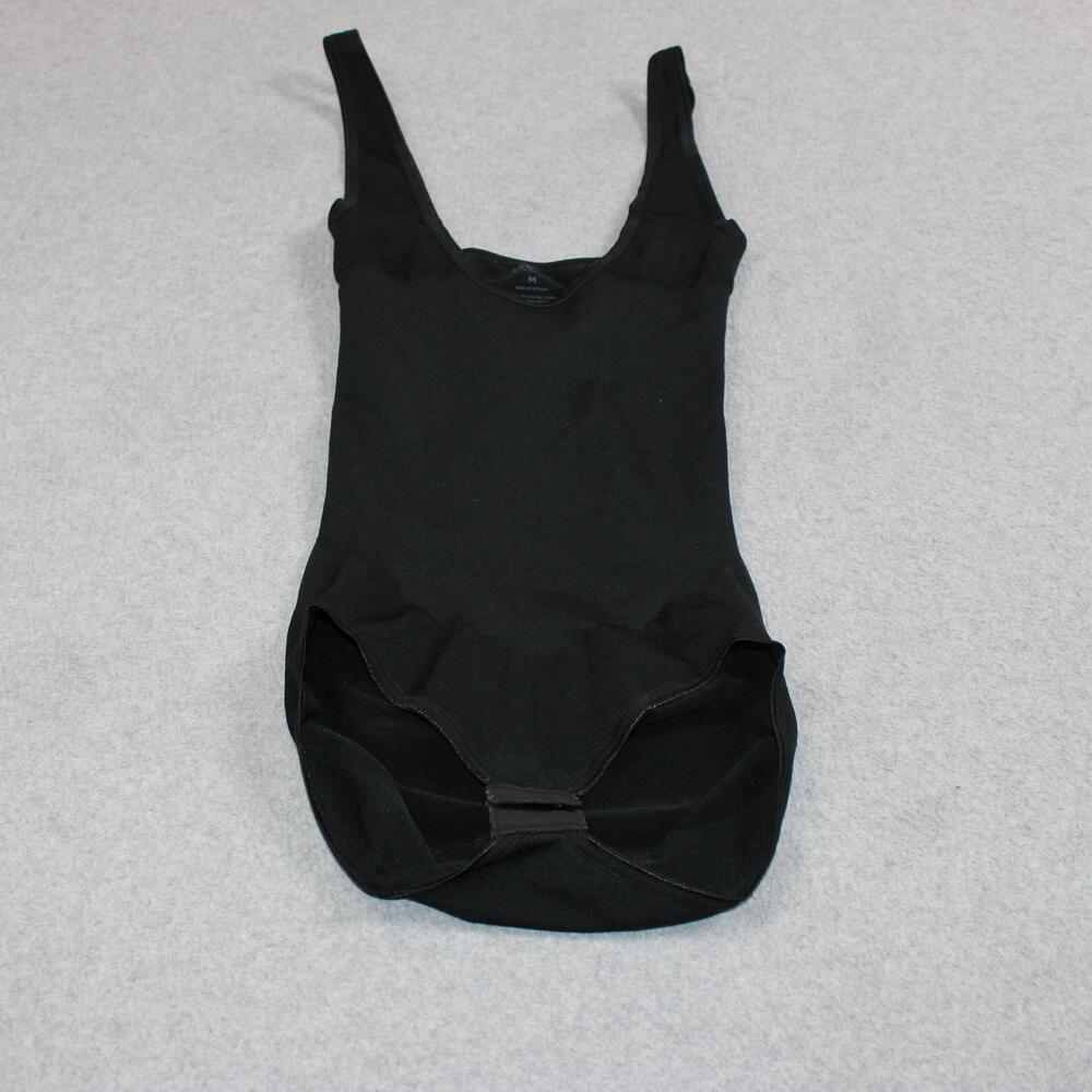 Assets Bodysuit Shapewear Women Medium Black Slimming Stretch Tummy Control